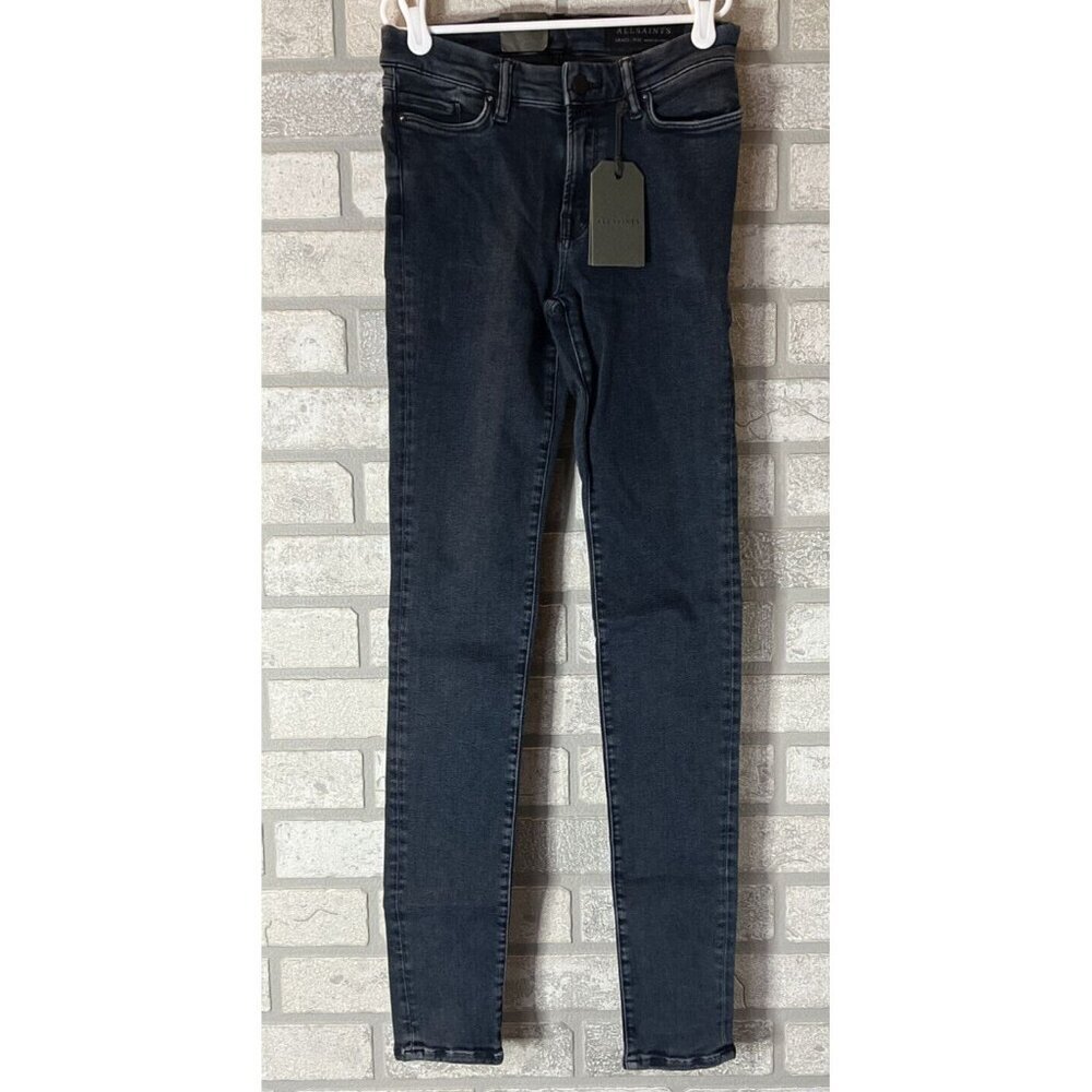 NWT ALL SAINTS MSRP $160 Size 25 Jeans Grace Skinny Fit Mid Rise Body Shaping